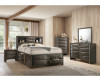 Emily Grey Queen Bed, Dresser, Mirror, Nightstand