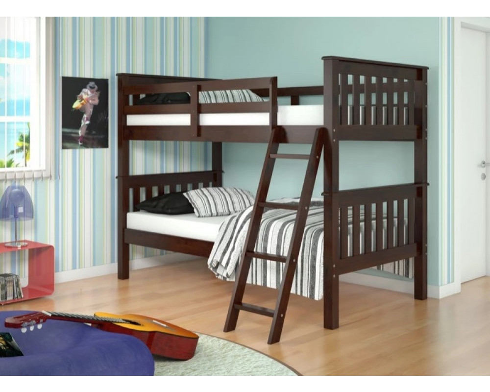 Twin-Twin Bunk Bed - Cappuccino