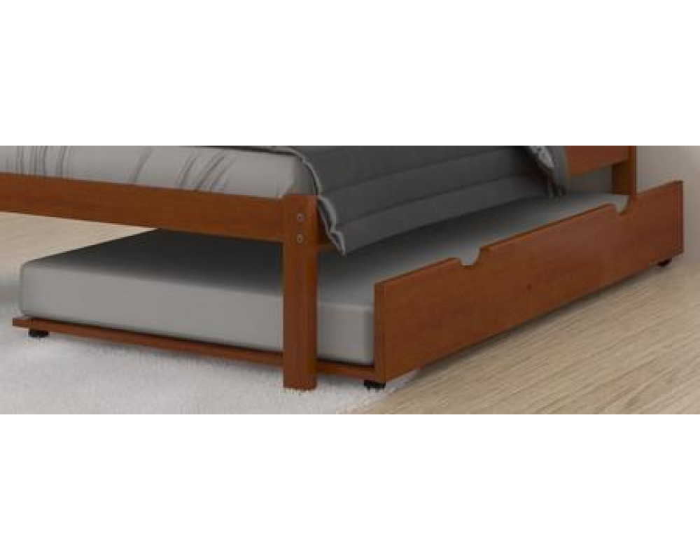 Espresso trundle shop bed