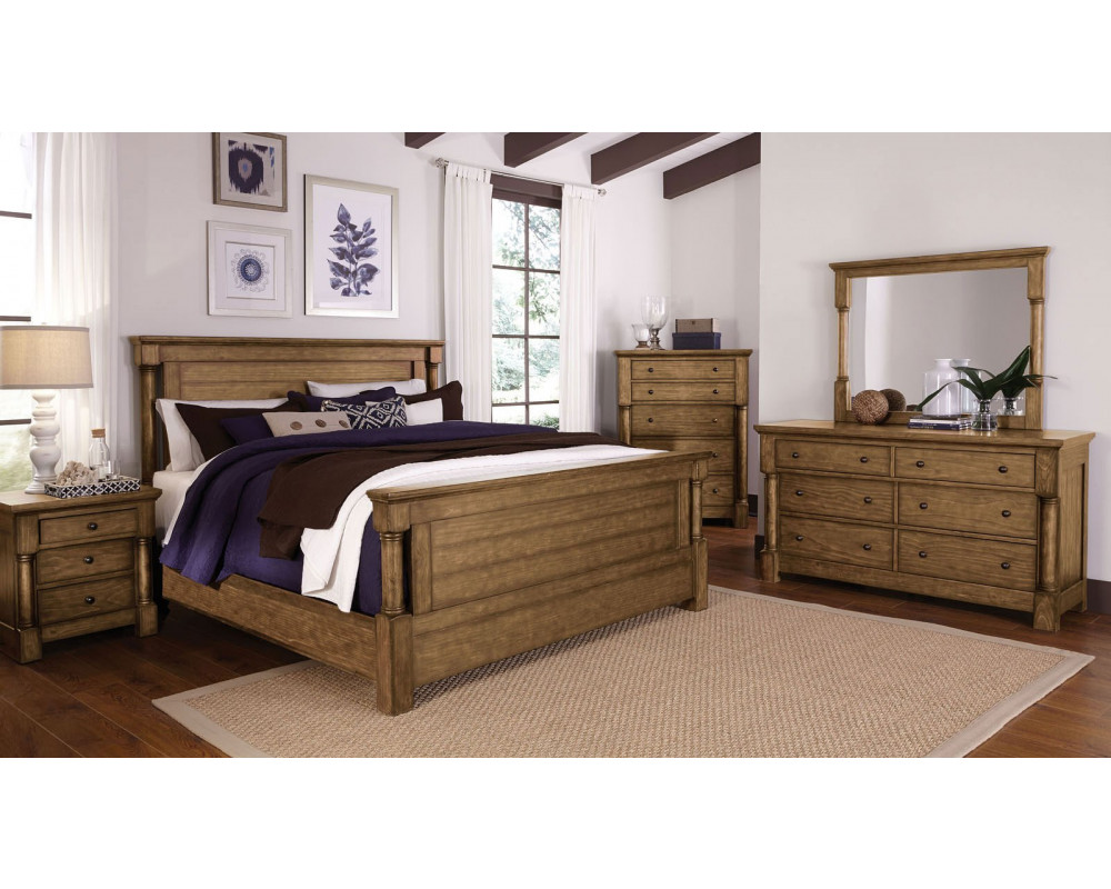 Overstock Furniture Augusta Court King Bed, Dresser, Mirror ...