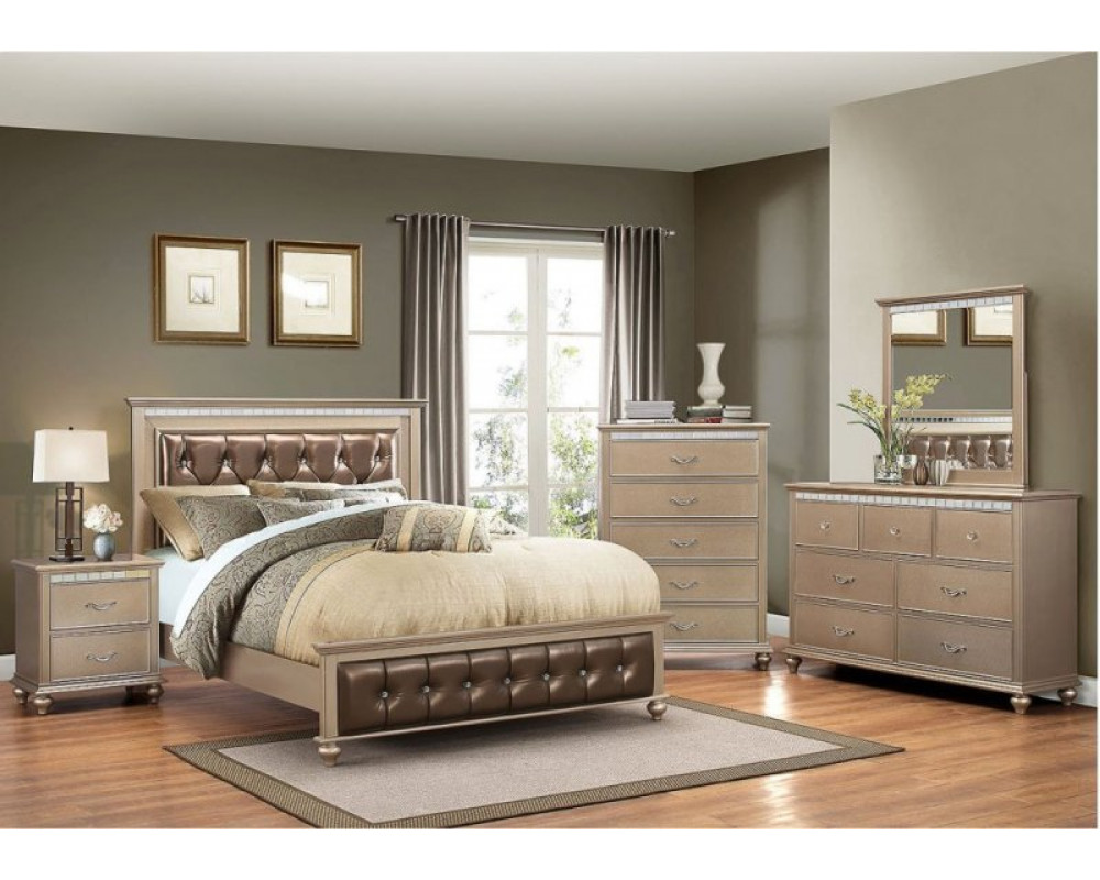Queen bedroom set with 2025 dresser and mirror