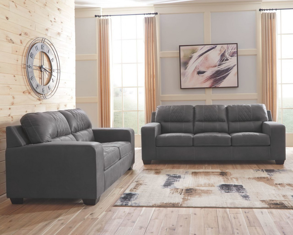 Dark gray couch and clearance loveseat