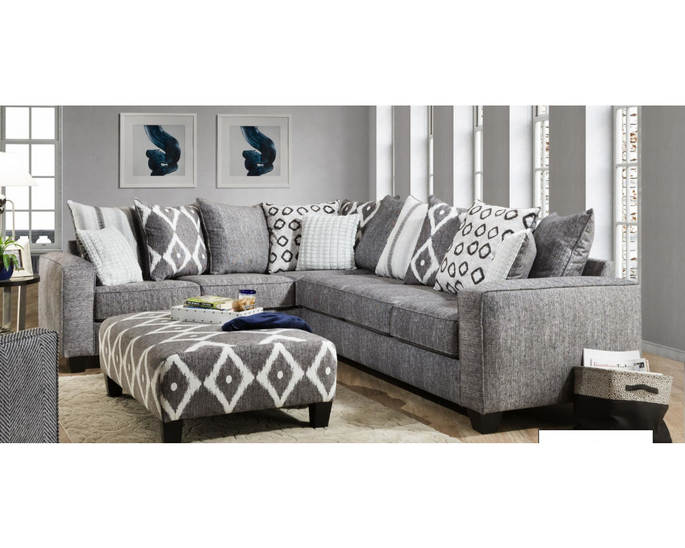 Stonewash Black Sectional