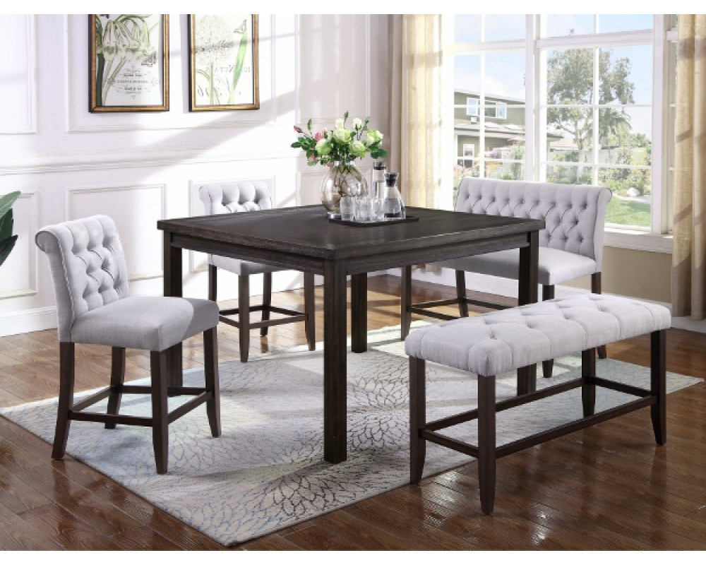 Counter height table sales with bench and chairs
