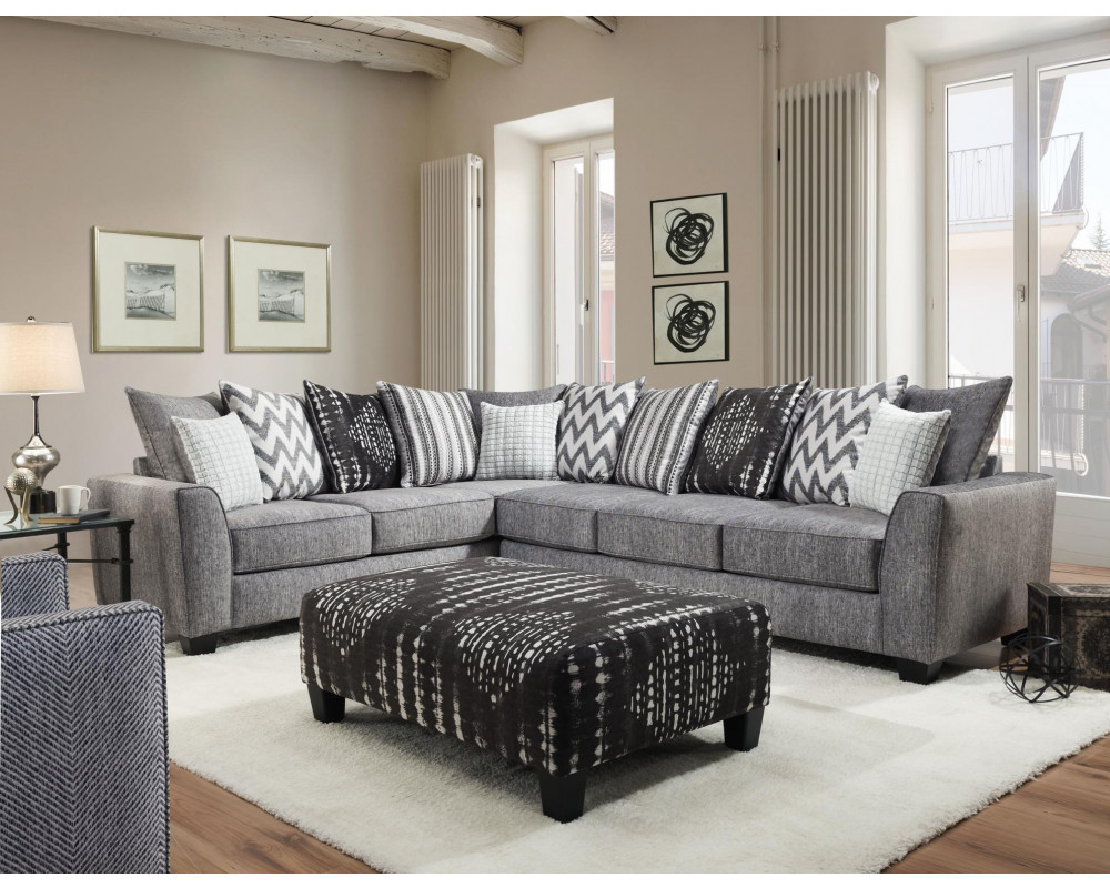 Stonewash Black Sectional
