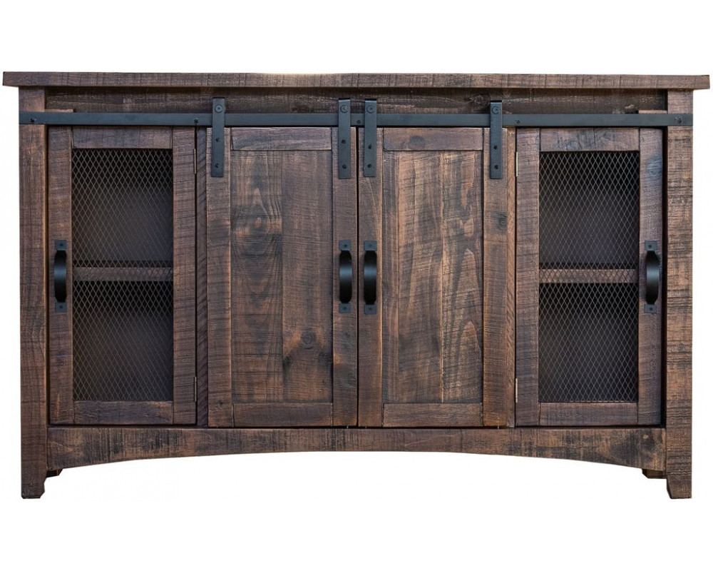 Overstock Furniture Hugo Brown Barn Door Console