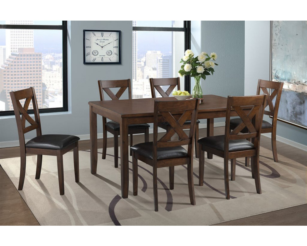 Alex Espresso Dining Table & 6 Chairs