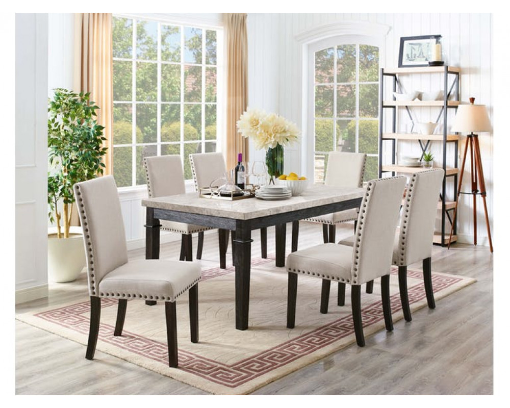 Overstock Furniture Greystone Marble Table 6 Chairs