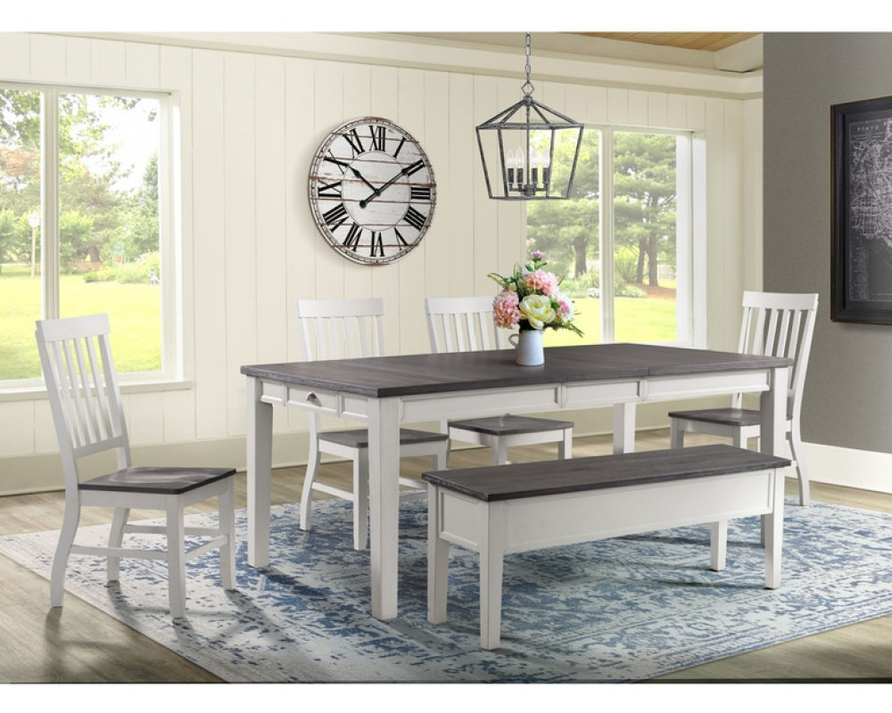 Kayla Counter Height Table, 4 Barstools, & Bench
