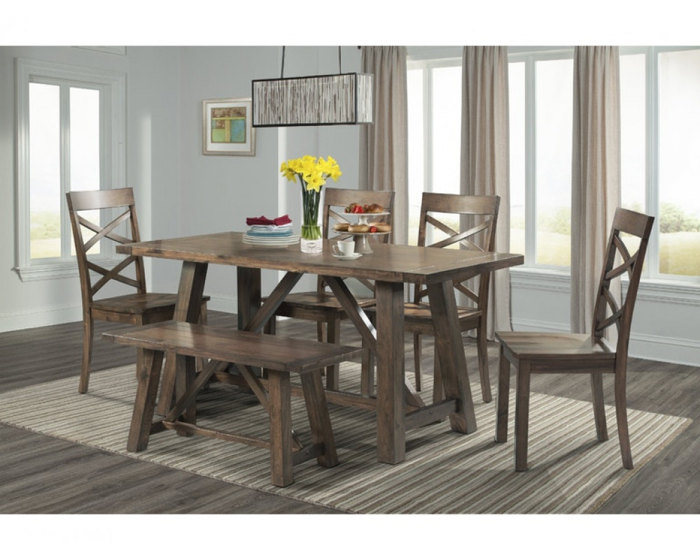 Renegade Dining Table, 4 Chairs, & Bench
