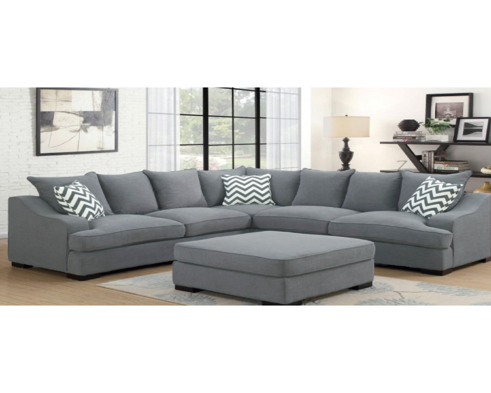 Grey top sectional sofa