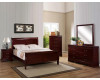 Louis Philip Cherry King Bed, Dresser, Mirror, & Nightstand
