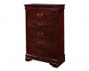 Louis Philip Cherry 5 Drawer Chest