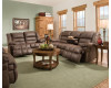 Lattimer Cocoa Reclining Sofa and Loveseat