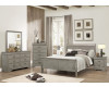 Louis Philip Grey Queen Bed, Dresser, Mirror, & Nightstand