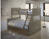 Ashland Twin Full Bunkbed - Weathered Grey w/ Mattresses