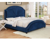 Annette Upholstered Queen Bed - Navy
