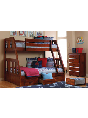 Twin-Full Bunkbed - Merlot