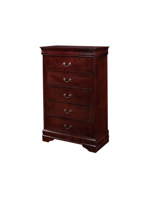 Louis Philip Cherry 5 Drawer Chest