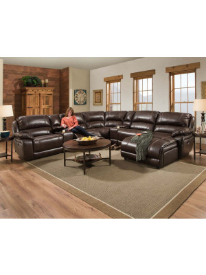 Faulkner Chocolate Large Reclining Sectional