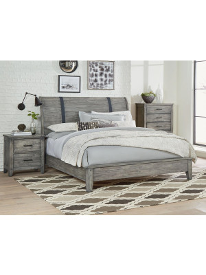 Nelson Grey King Bed, Dresser, Mirror, & Nightstand