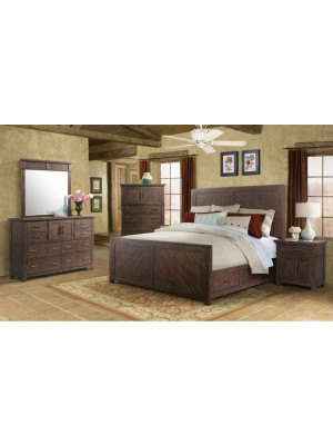 Jax King Bed, Dresser, Mirror, Nightstand