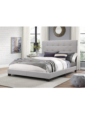 Florence Grey Tufted King Bed