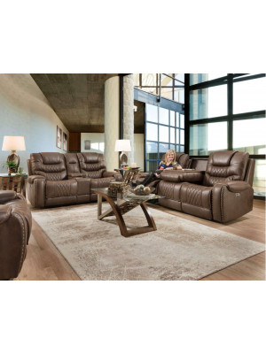 Desert Chocolate Recliner Sofa & Console Loveseat