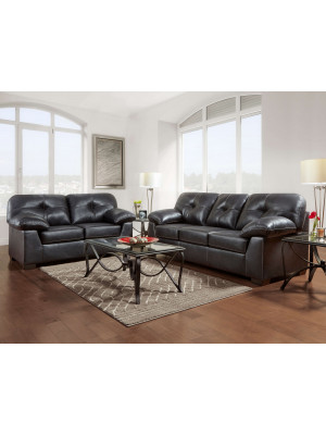 Nevada Black Sofa & Loveseat
