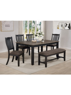  Jorie Dining Table, 4 Chairs, & Bench